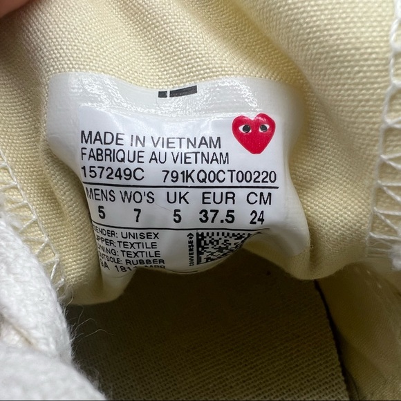 Comme des Garçons X Chuck Taylor All Star 70 Polka Dot Size 5M 7W - Picture 8 of 8